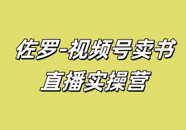 佐罗-视频号卖书直播实操营-花花网赚