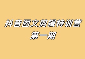 抖音图文剪辑特训营第一期-花花网赚