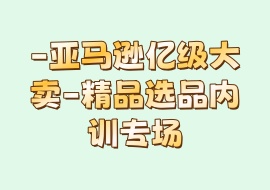 亚马逊亿级大卖-精品选品内训专场-花花网赚