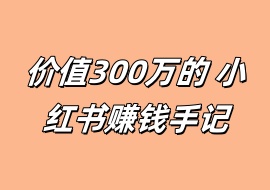 价值300万的 小红书赚钱手记-花花网赚