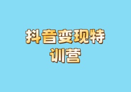 抖音变现特训营-花花网赚