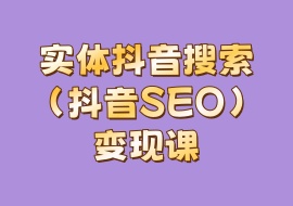实体抖音搜索（抖音SEO）变现课-花花网赚