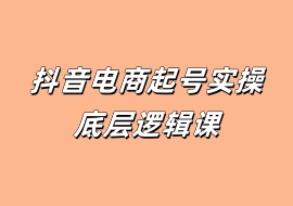 抖音电商起号实操底层逻辑课-花花网赚