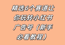 精选6个赛道让你玩转小红书广告号（新手必看教程）-花花网赚