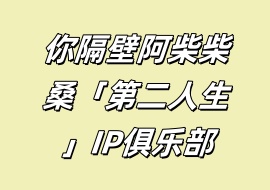 你隔壁阿柴柴桑「第二人生」IP俱乐部-花花网赚