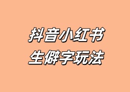 抖音小红书生僻字玩法-花花网赚