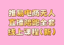 推易电商无人直播陪跑全套线上课程（新）-花花网赚
