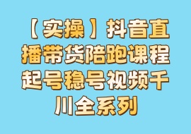 【实操】抖音直播带货陪跑课程起号稳号视频千川全系列-花花网赚