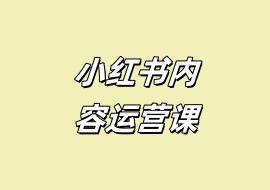 小红书内容运营课-花花网赚
