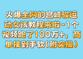火爆全网的宫崎骏运动女孩教程来啦~1个视频跑了100万+，商单接到手软（附实操）-花花网赚