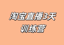淘宝直播3天训练营-花花网赚