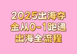 2025出海夺金从0-1跑通出海全流程-花花网赚